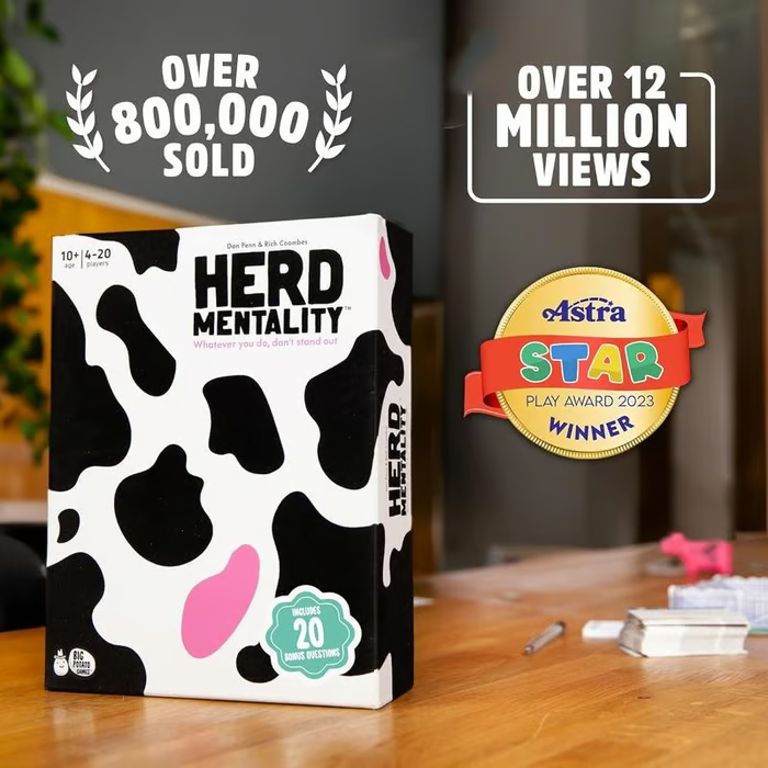 Herd Mentality Board Game: The Udderly Addictive Family Game | Best Board Game For 4-20 Players