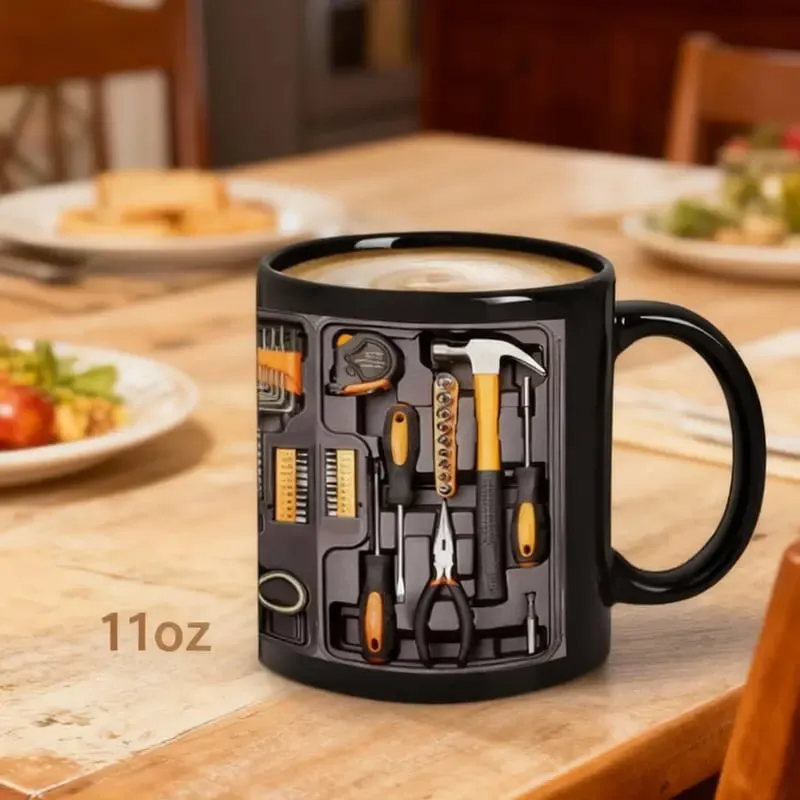 Creativity Funny Mechanic Toolbox Coffee Mug – 11oz Gift Mug For Auto Mechanics, Birthdays & Christmas