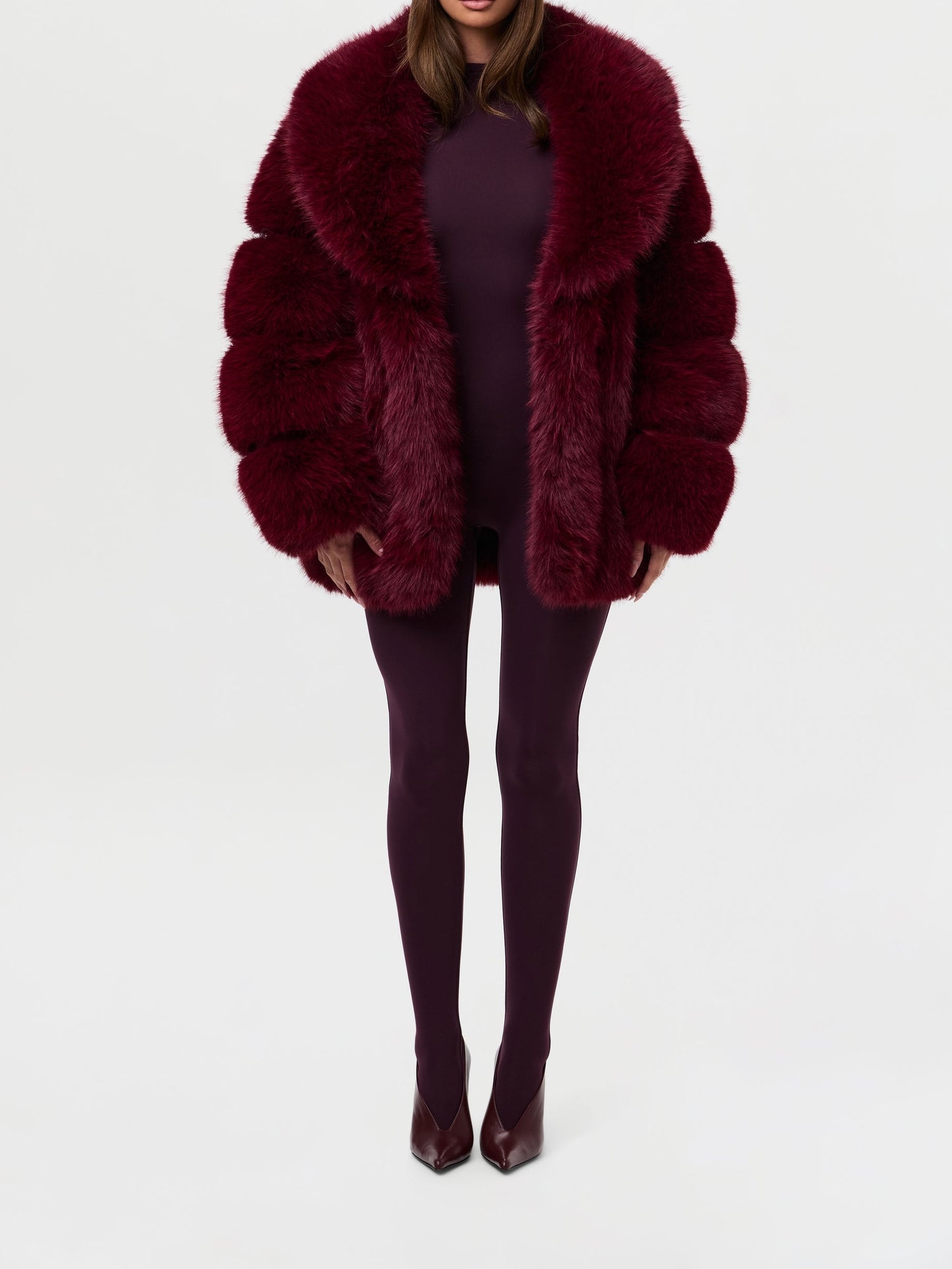 Faux Mink Pelted Coat