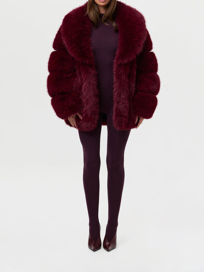 Faux Mink Pelted Coat