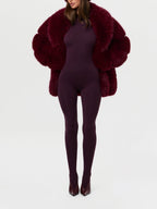 Faux Mink Pelted Coat