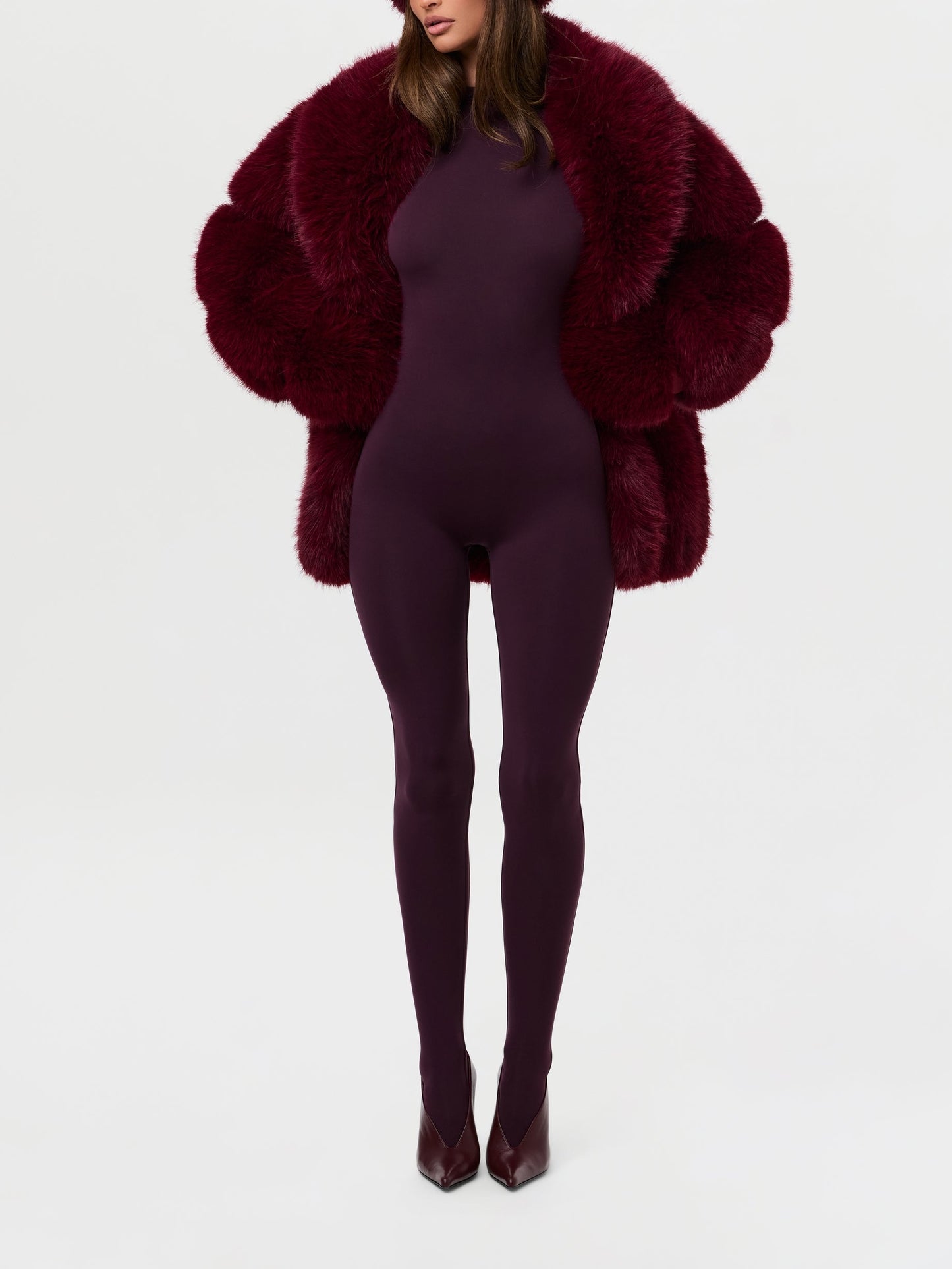 Faux Mink Pelted Coat