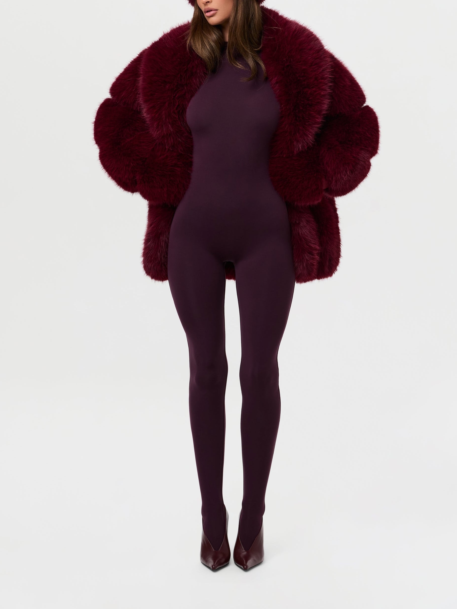 Faux Mink Pelted Coat