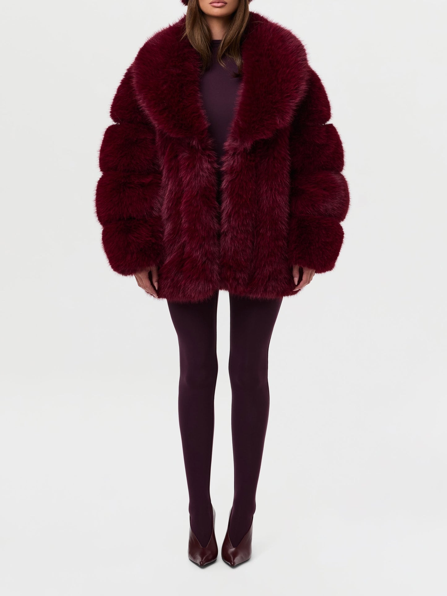 Faux Mink Pelted Coat
