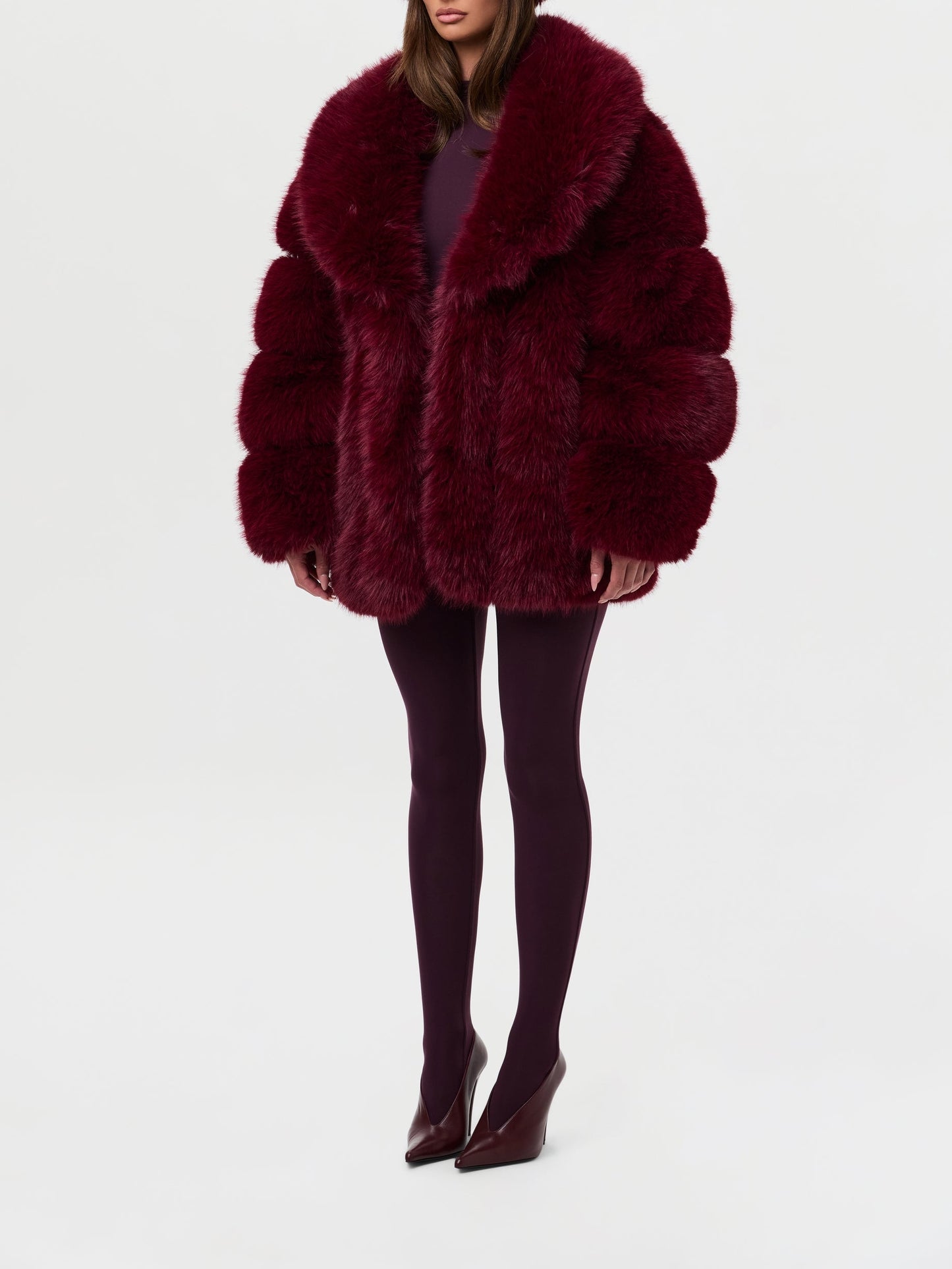 Faux Mink Pelted Coat