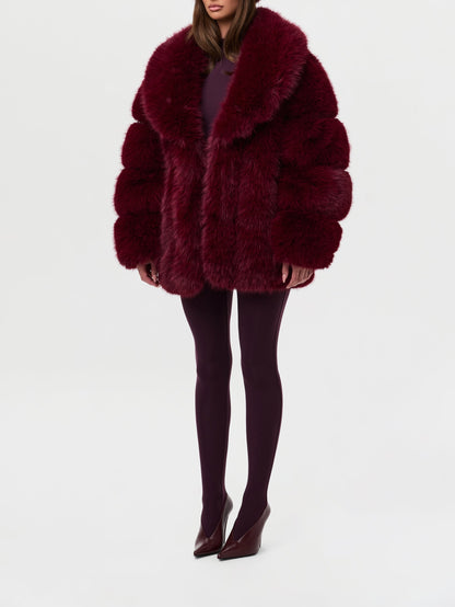 Faux Mink Pelted Coat