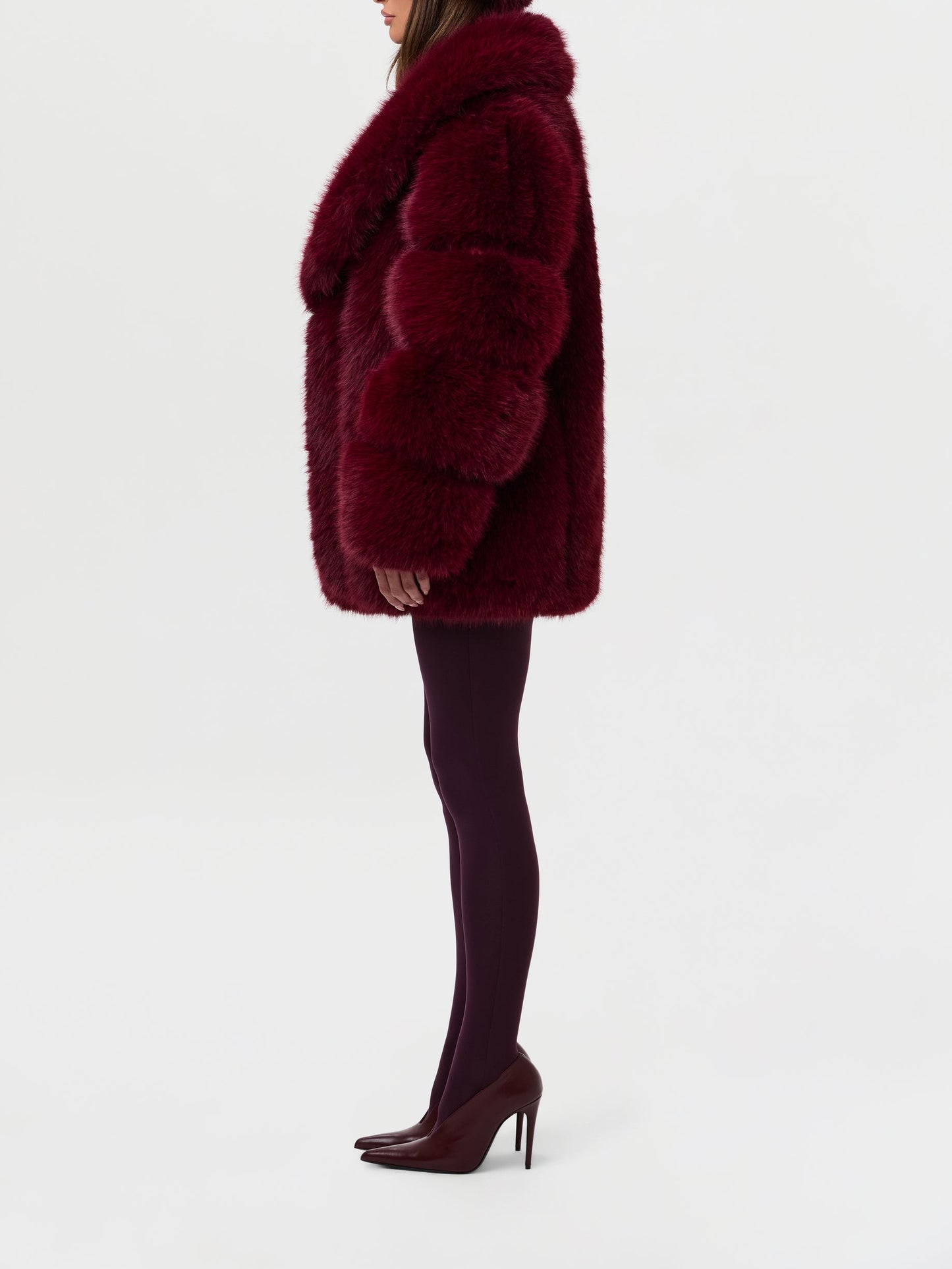 Faux Mink Pelted Coat