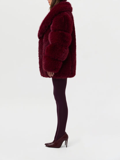 Faux Mink Pelted Coat