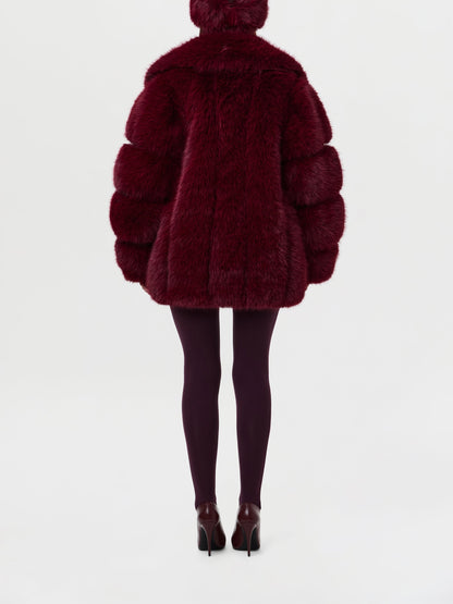 Faux Mink Pelted Coat