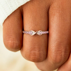 Forever Best Friends Pink Oath Infinity Symbol Ring Set