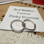 Forever Best Friends Pink Oath Infinity Symbol Ring Set
