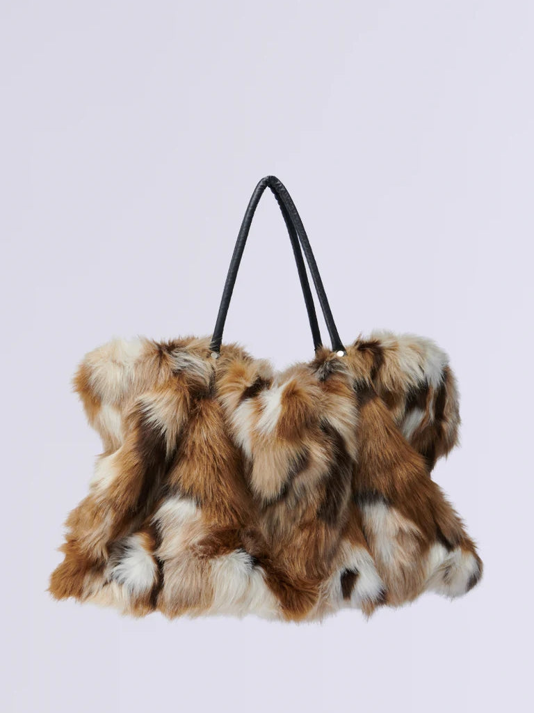 FAUX FUR TOTE