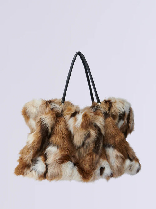 FAUX FUR TOTE