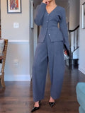 Soft Button Cardigan Sets