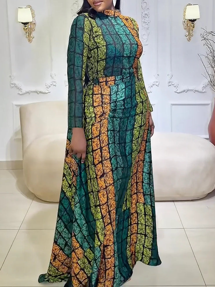 Emerald Kente Royalty Skirt Set