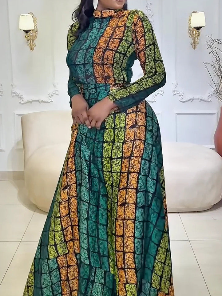 Emerald Kente Royalty Skirt Set