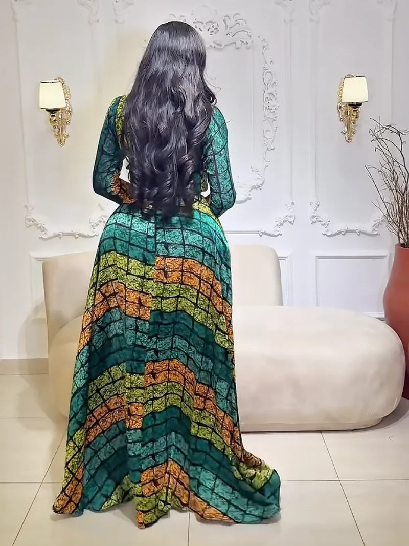 Emerald Kente Royalty Skirt Set