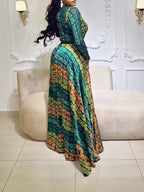 Emerald Kente Royalty Skirt Set