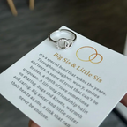 Big Sis & Little Sis Ring Bond Together Promise Forever