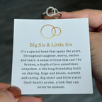 Big Sis & Little Sis Ring Bond Together Promise Forever