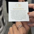 Big Sis & Little Sis Ring Bond Together Promise Forever