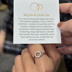 Big Sis & Little Sis Ring Bond Together Promise Forever