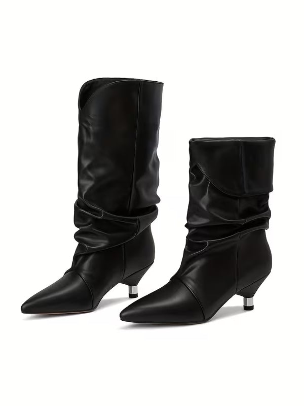 Womens Slouchy Mid Calf Boots