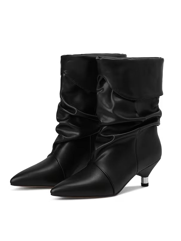 Womens Slouchy Mid Calf Boots