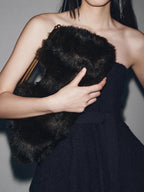 FAUX FUR CLUTCH
