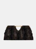 FAUX FUR CLUTCH