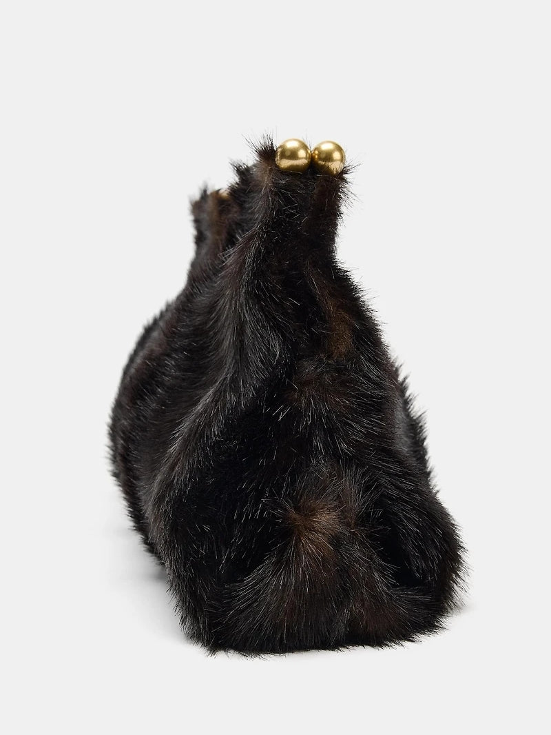 FAUX FUR CLUTCH