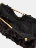 FAUX FUR CLUTCH