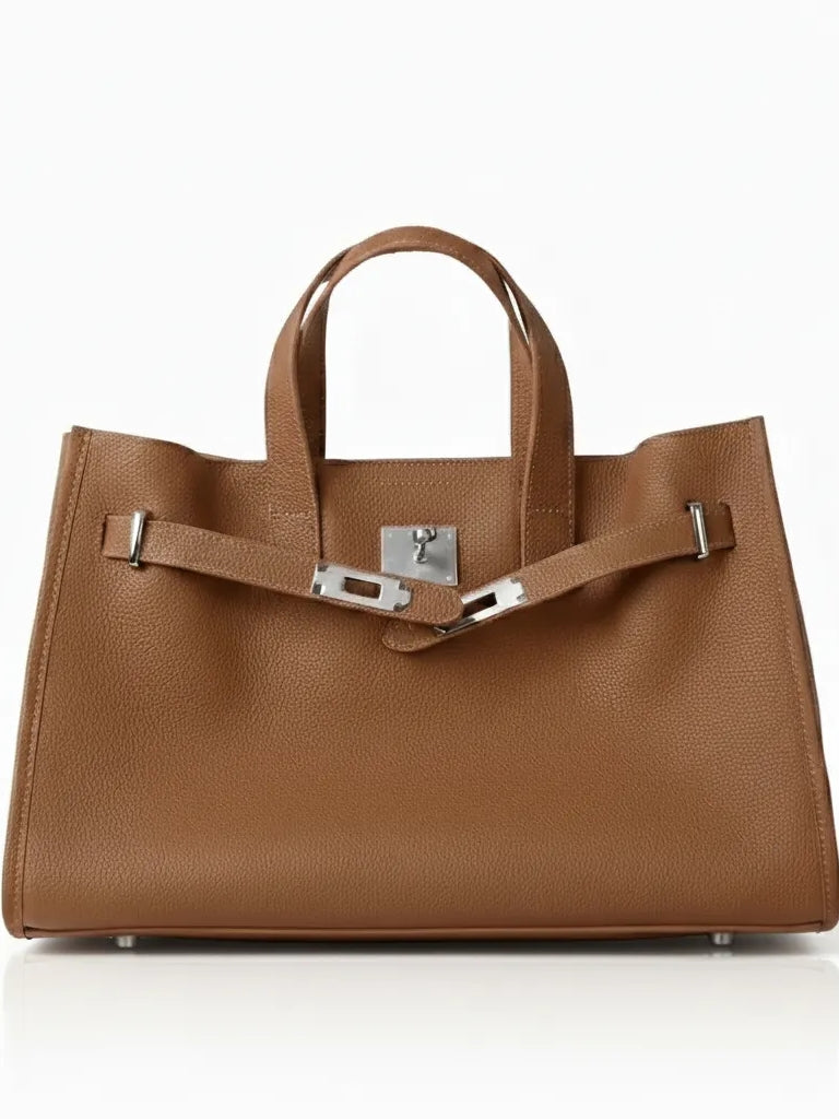 Grain Leather Tote Bag
