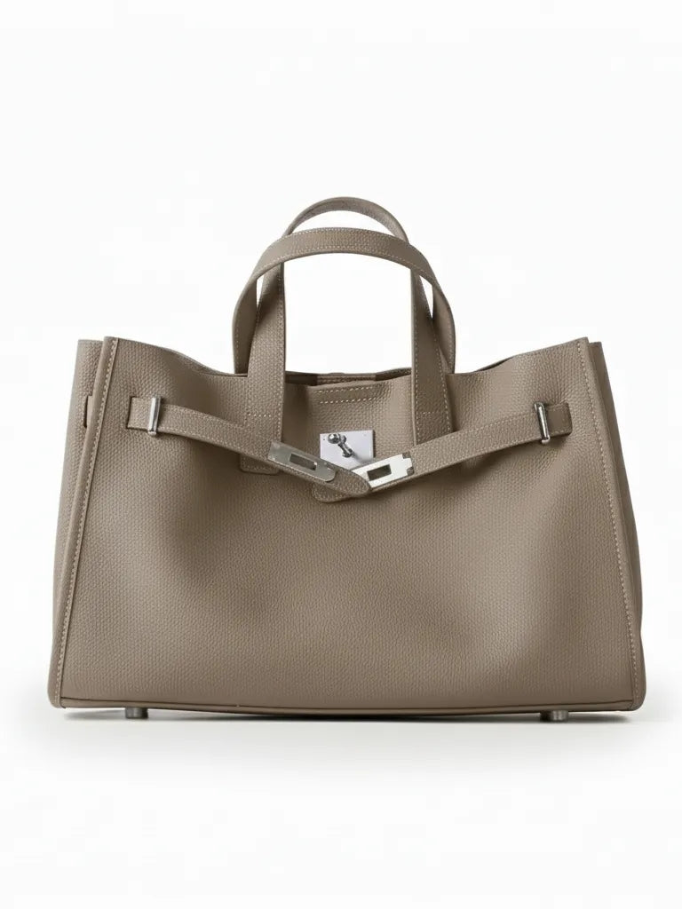 Grain Leather Tote Bag