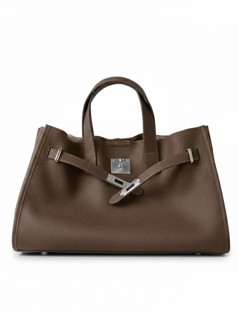 Grain Leather Tote Bag