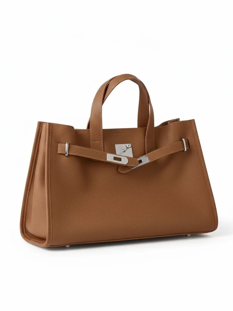 Grain Leather Tote Bag