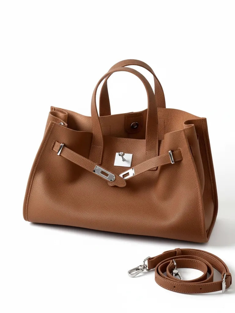 Grain Leather Tote Bag
