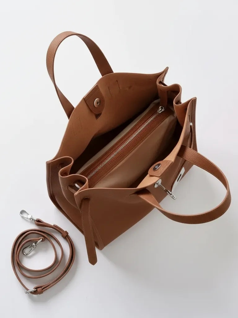 Grain Leather Tote Bag