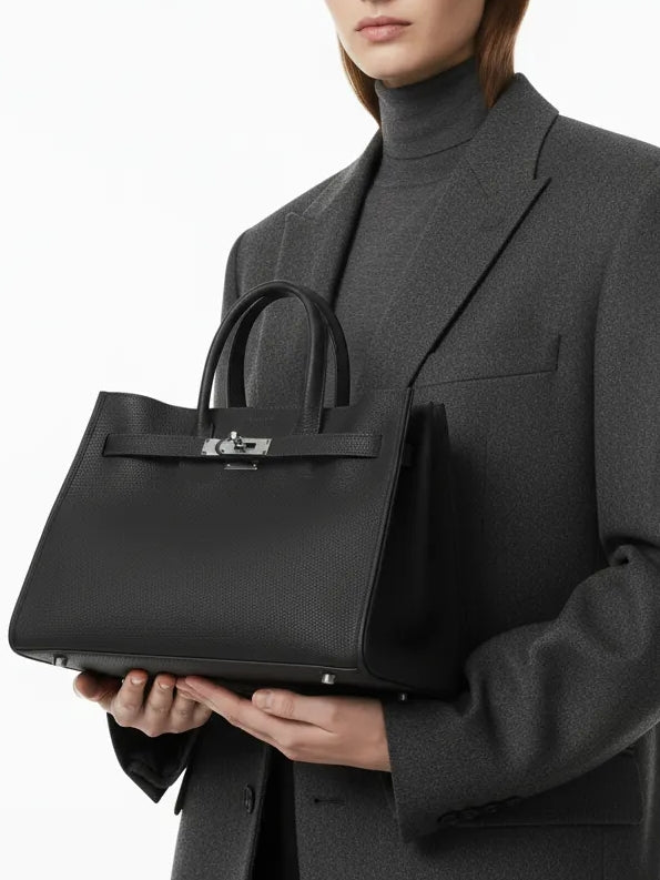 Grain Leather Tote Bag