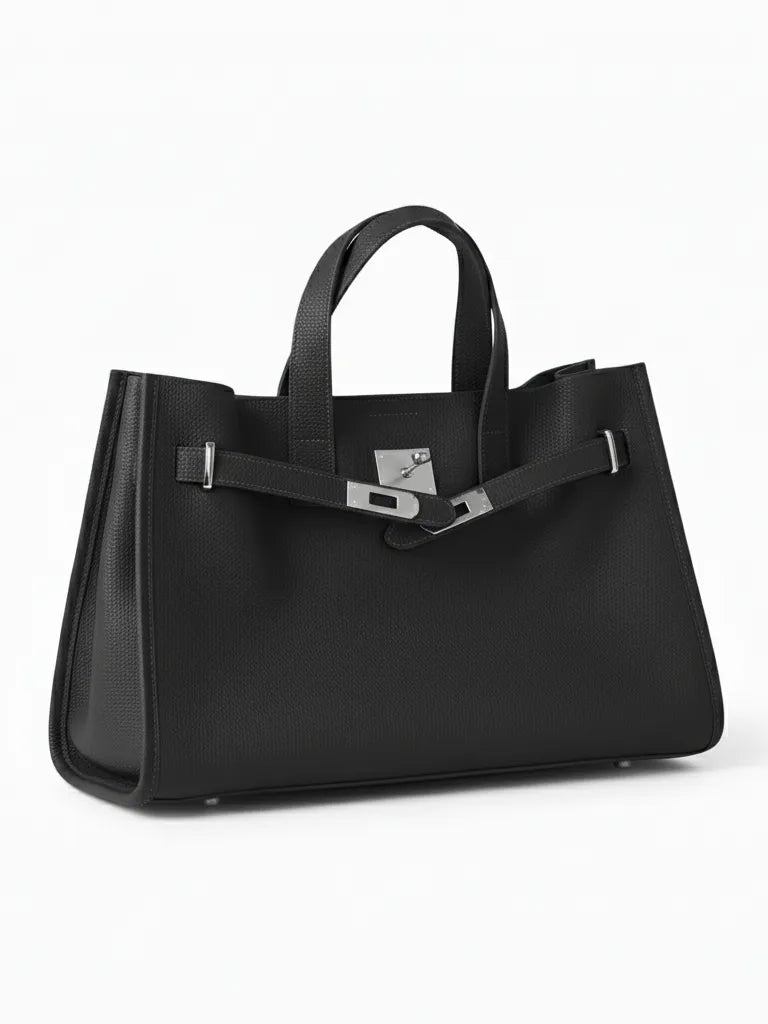 Grain Leather Tote Bag