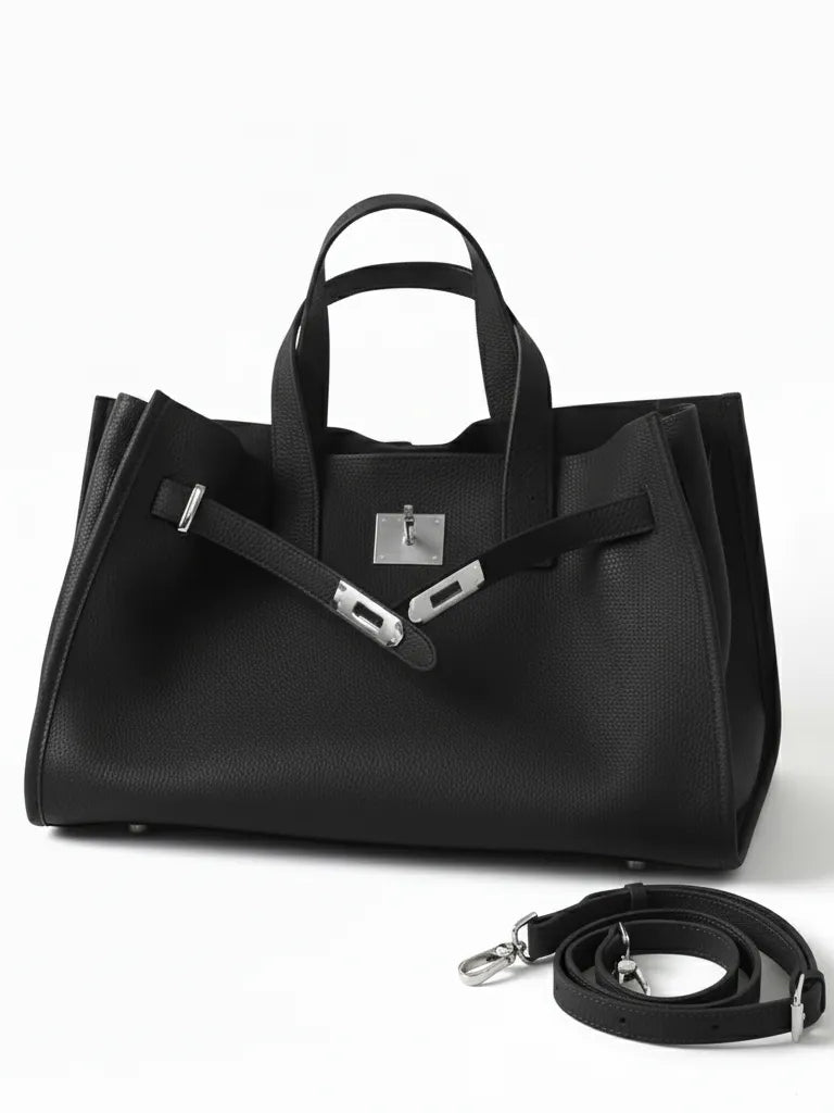 Grain Leather Tote Bag