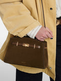 Suede Top-handle Bag
