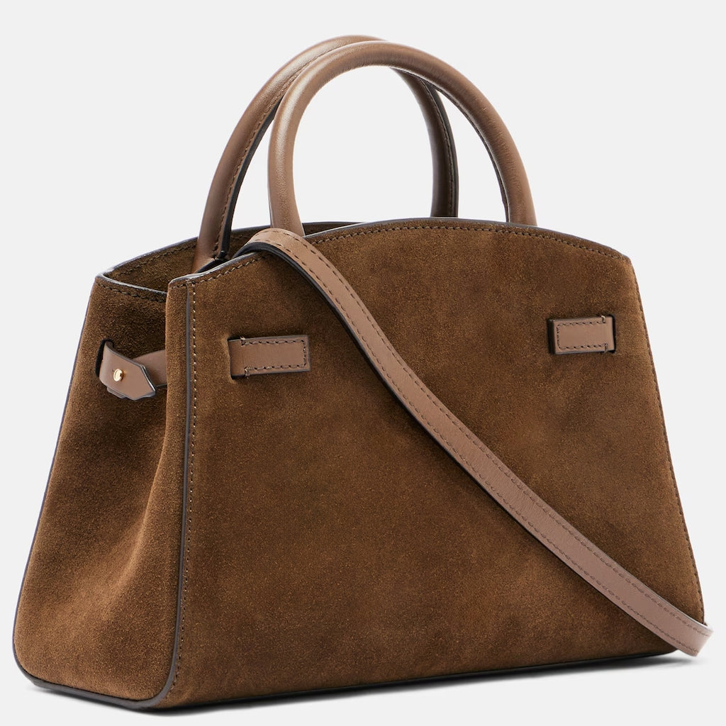 Suede Top-handle Bag