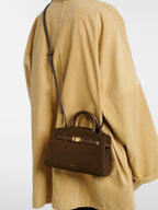 Suede Top-handle Bag