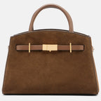 Suede Top-handle Bag