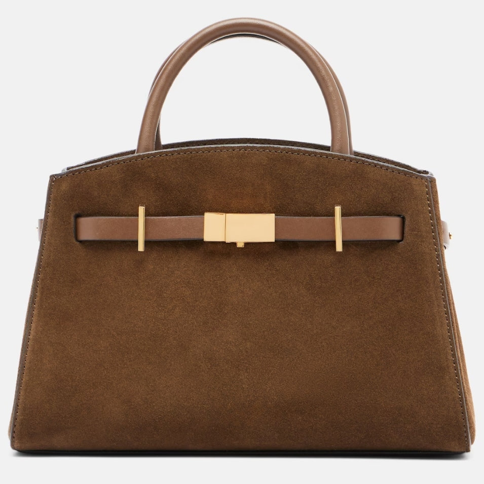 Suede Top-handle Bag