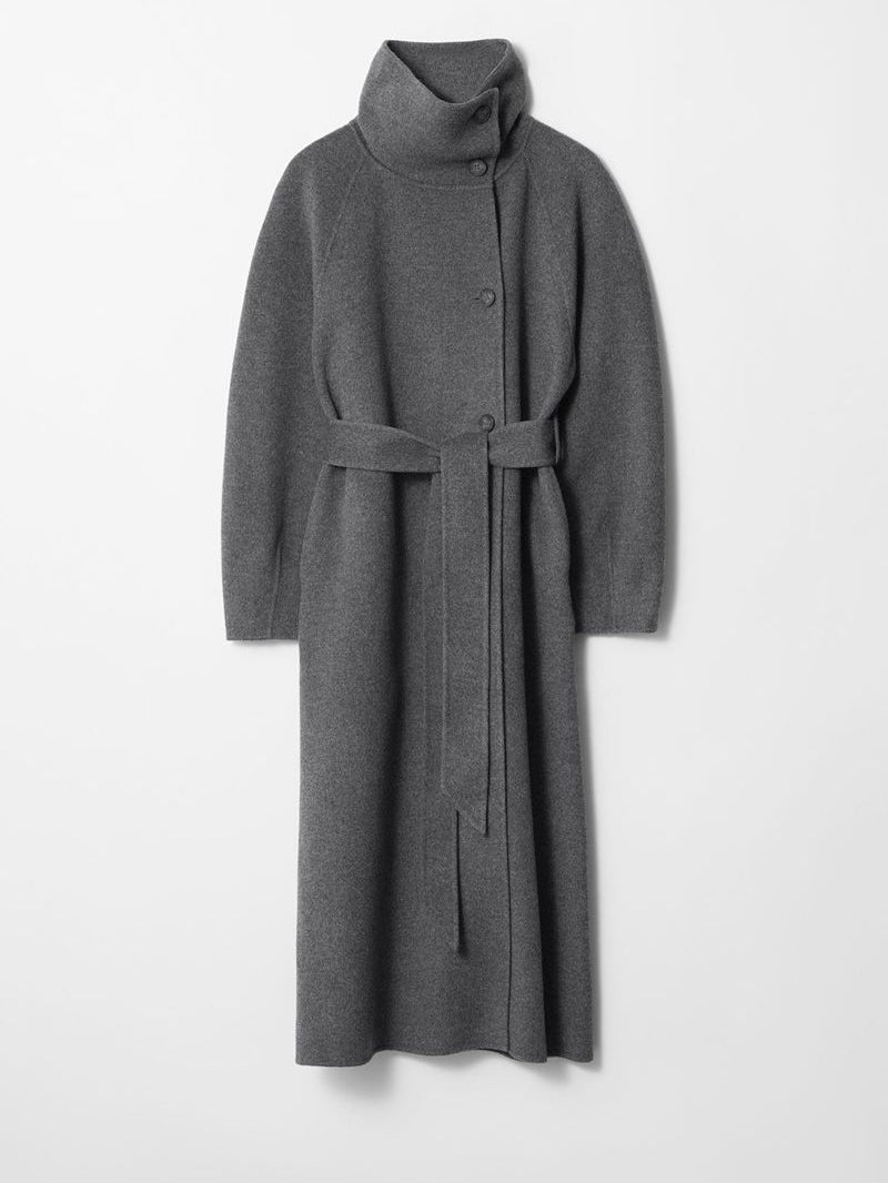Wool Funnel Collar Coat