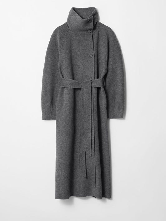 Wool Funnel Collar Coat