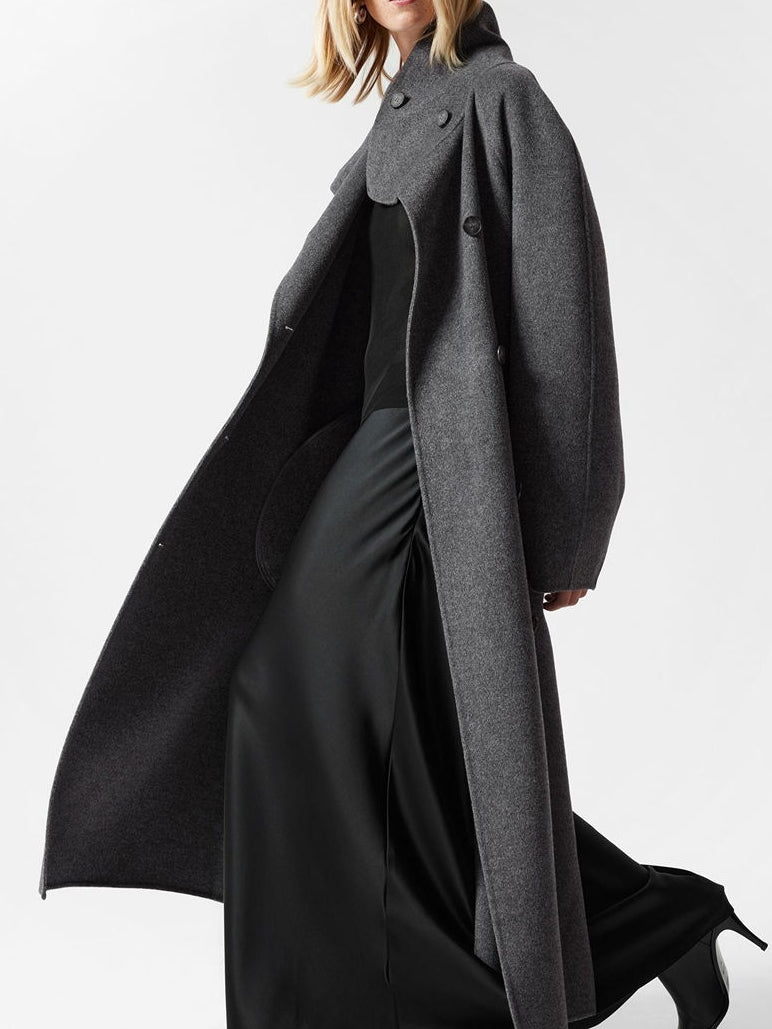 Wool Funnel Collar Coat