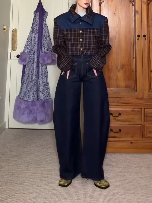 ROUNDED RINSE WASH JEANS